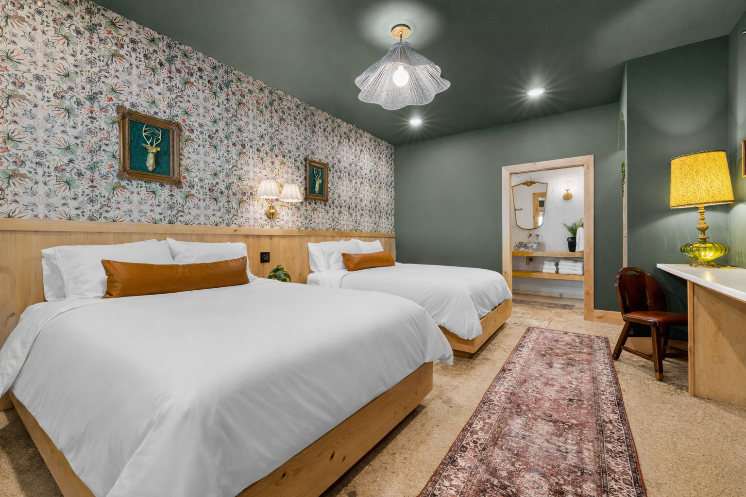 Woodland Room at Sommer House Inn — boutique hotel in Jasper Arkansas